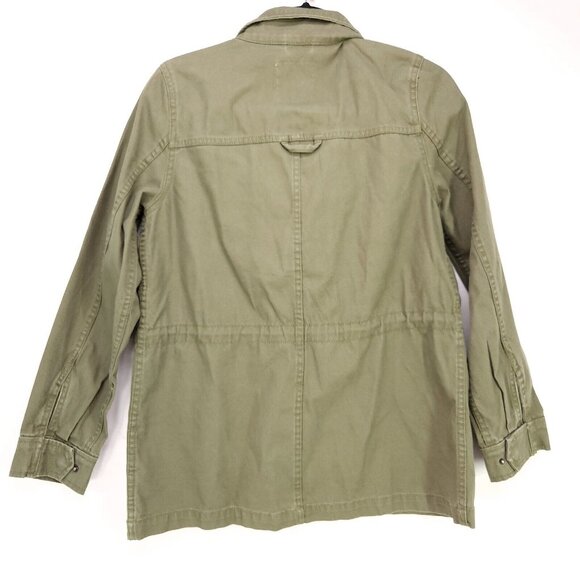 Madewell Dispatch Jacket Military Style Green Cotton Canvas Small Oversized - Picture 3 of 13